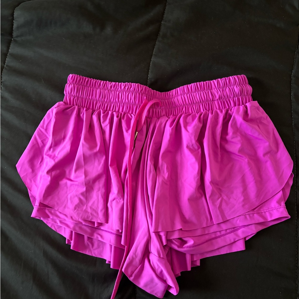 Womens Flowy Athletic Shorts Running Tennis Butterfly Shorts 2-1 Double Layer